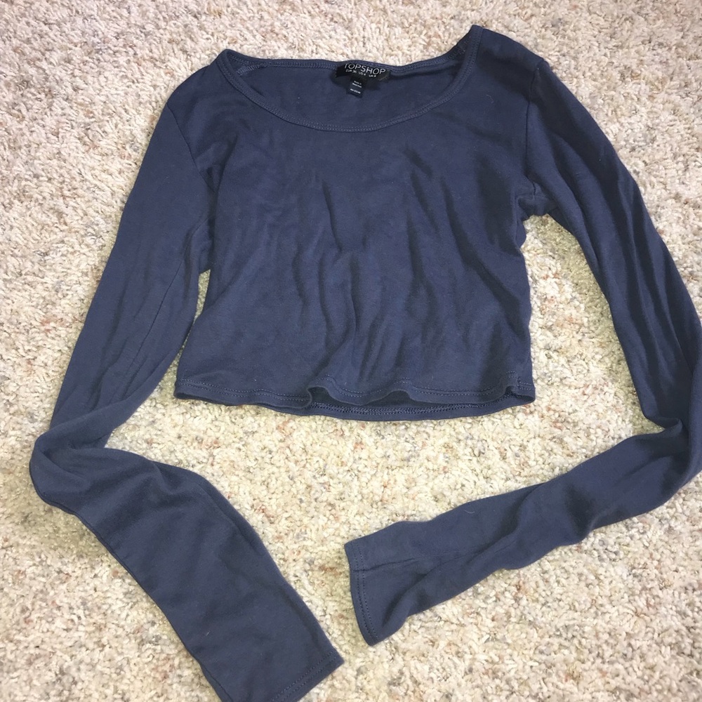Navy crop top